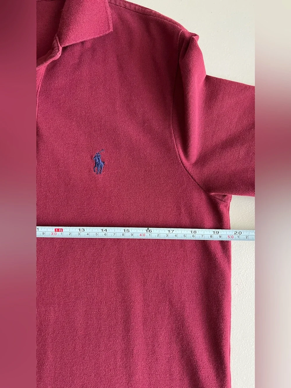 Polo Ralph Lauren Mesh Classic Fit Polo Shirt Burgundy Size S Pony Logo